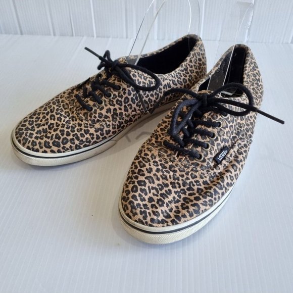 Vans Multicolour Leopard Print Low Top Sneakers Size 9.5 - Picture 2 of 7